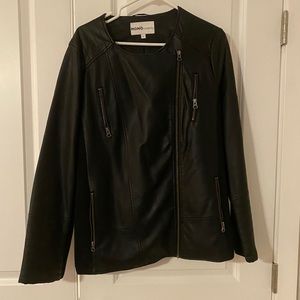 Maternity Faux Leather Jacket